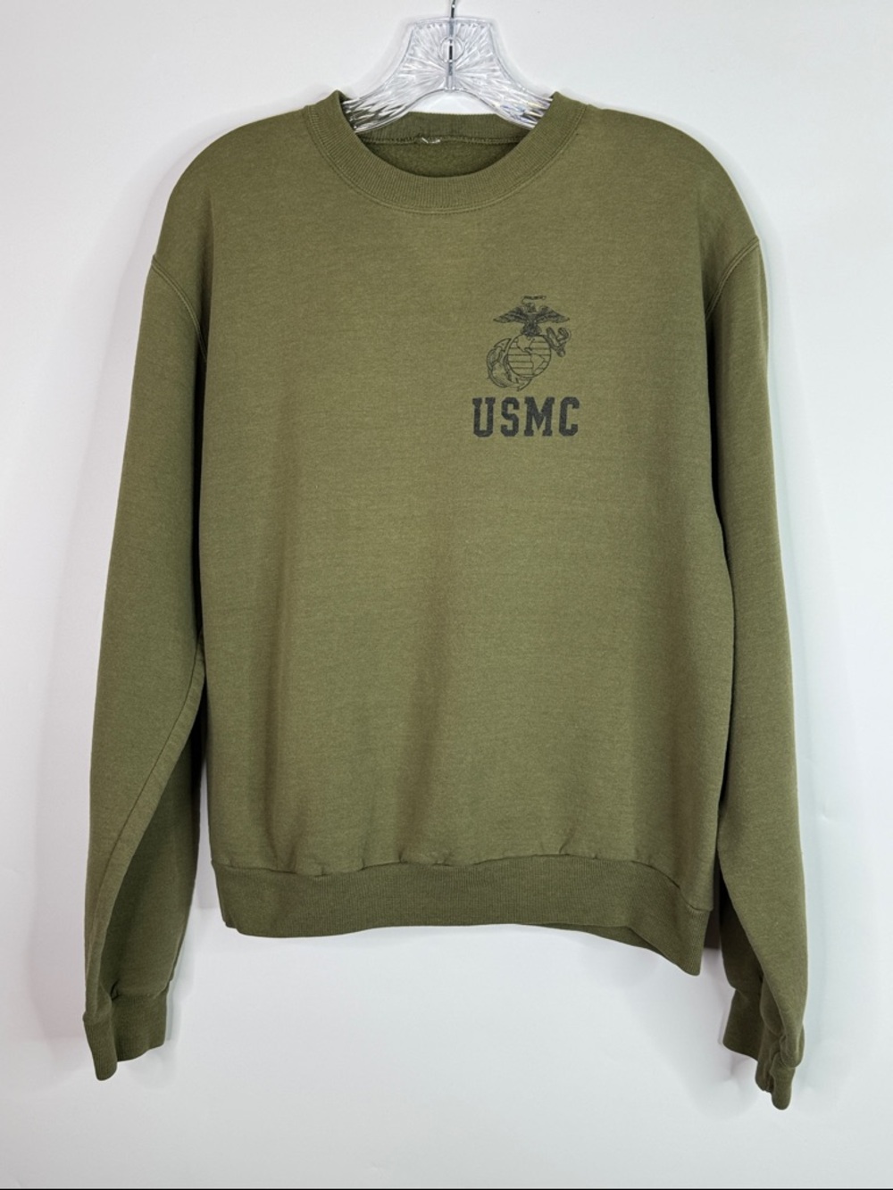 Vintage USMC Green Crewneck Sweatshirt Size Medium